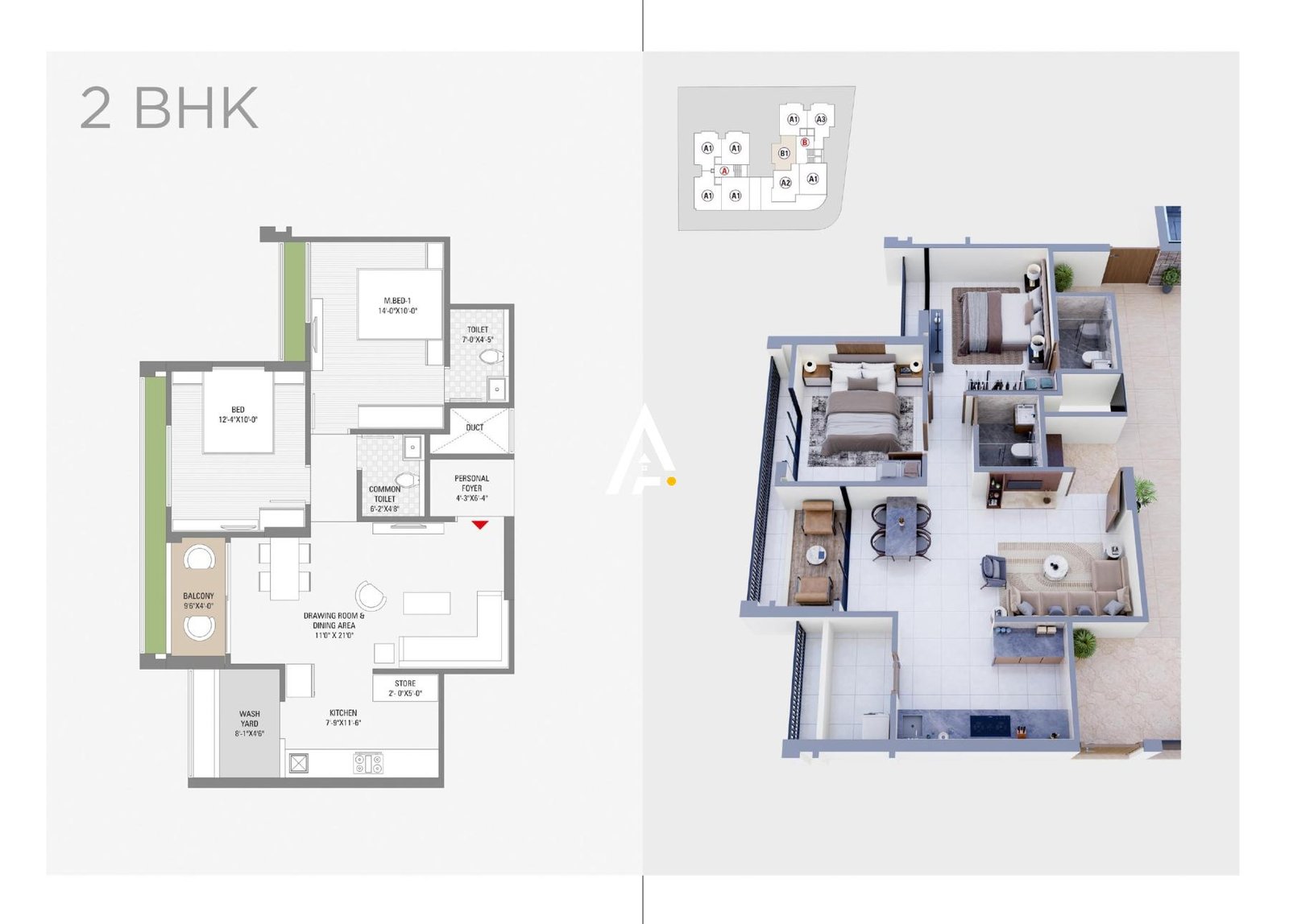 2_BHK_Unit_Plan_Adarsh_Aster_Ahmedabad_Estate