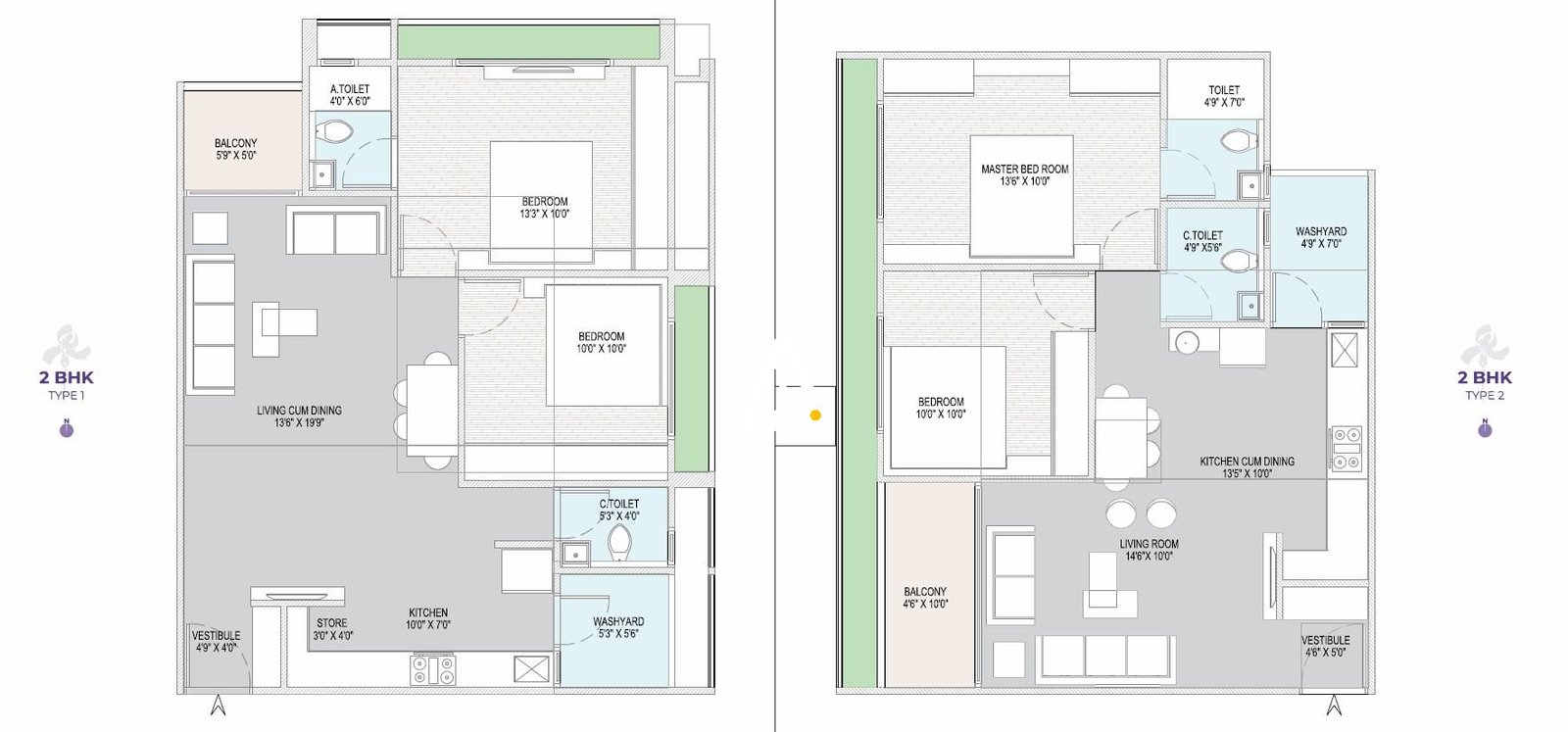 2_BHK_Unit_Plan_IDEAL_IRIS_Ahmedabad_Estate