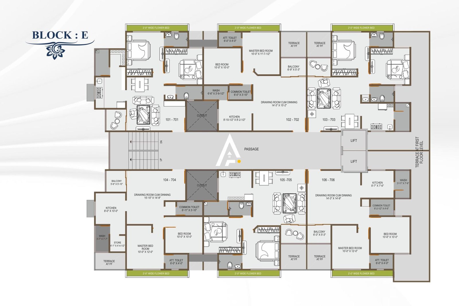 2_BHK_Unit_Plan_Maitri_Lake_View_Ahmedabad_Estate