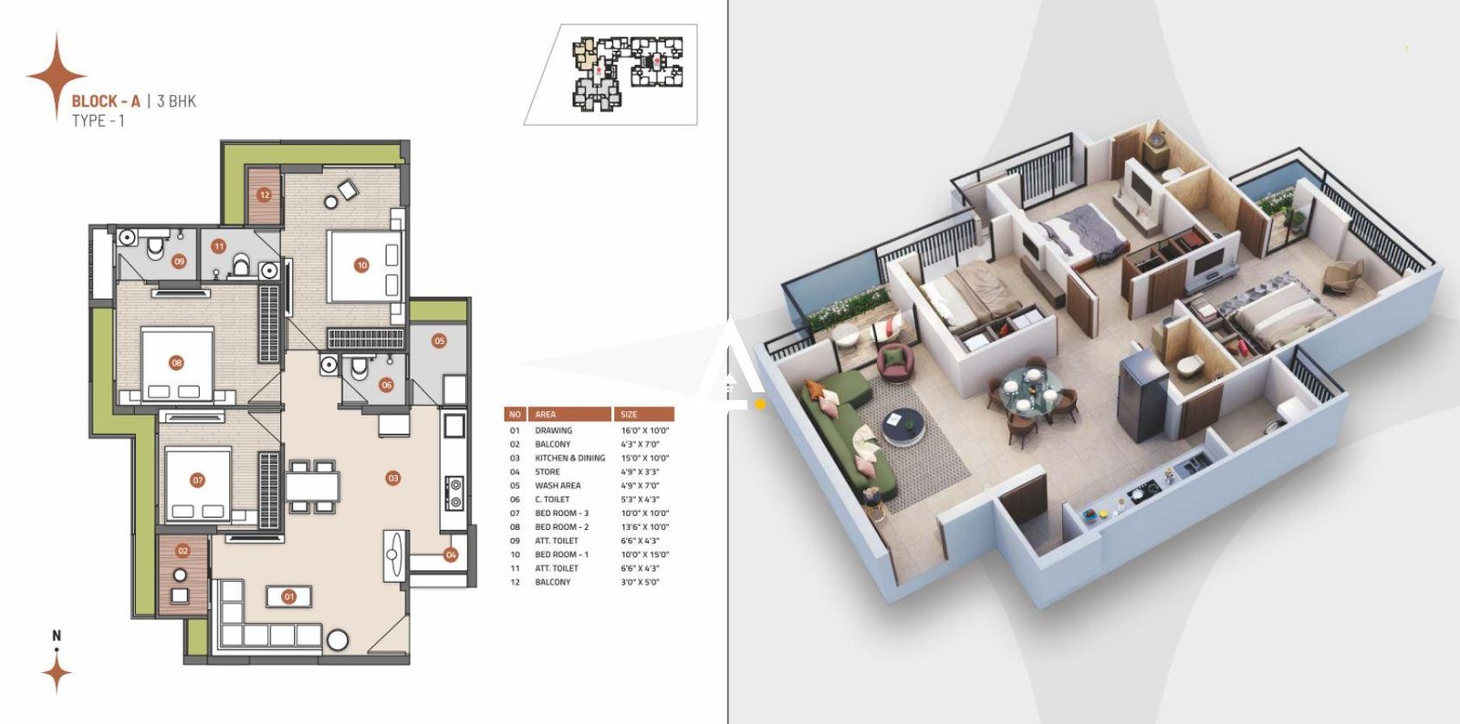 3_BHK_Unit_Plan_1_SWASTIK_GARDENIA_Ahmedabad_Estate