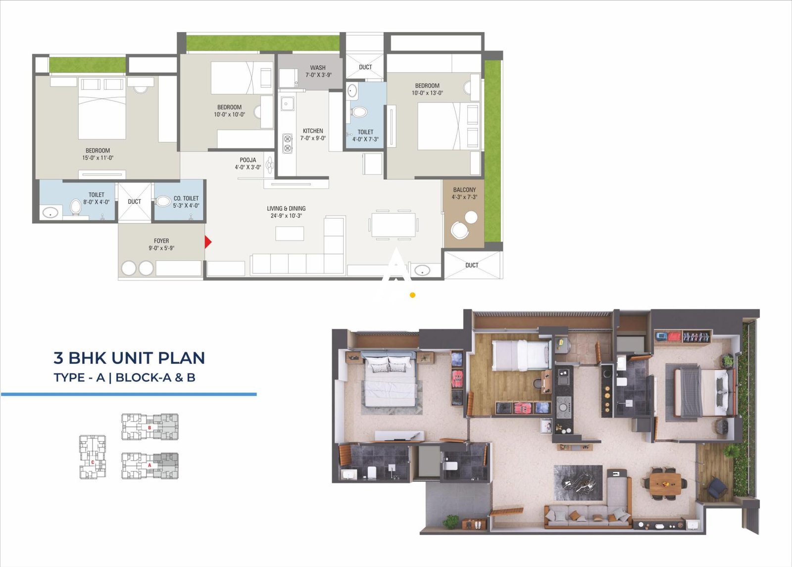 3_BHK_Unit_Plan_1_Shivaan_Serenity_Ahmedabad_Estate
