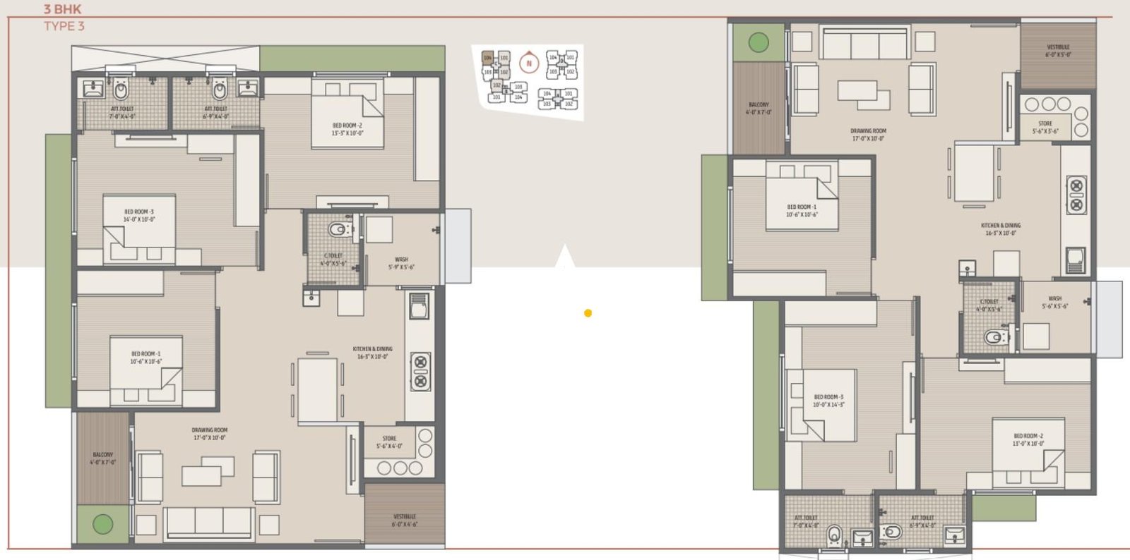 3_BHK_Unit_Plan_2_Imperia_Grace_Ahmedabad_Estate