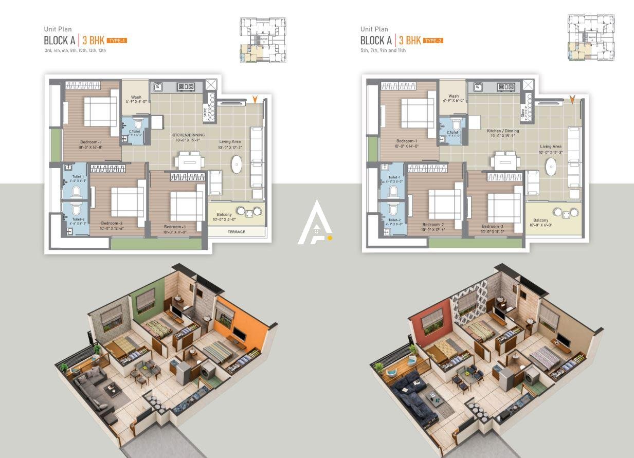 3_BHK_Unit_Plan_Dutt_Paradise_Ahmedabad_Estate
