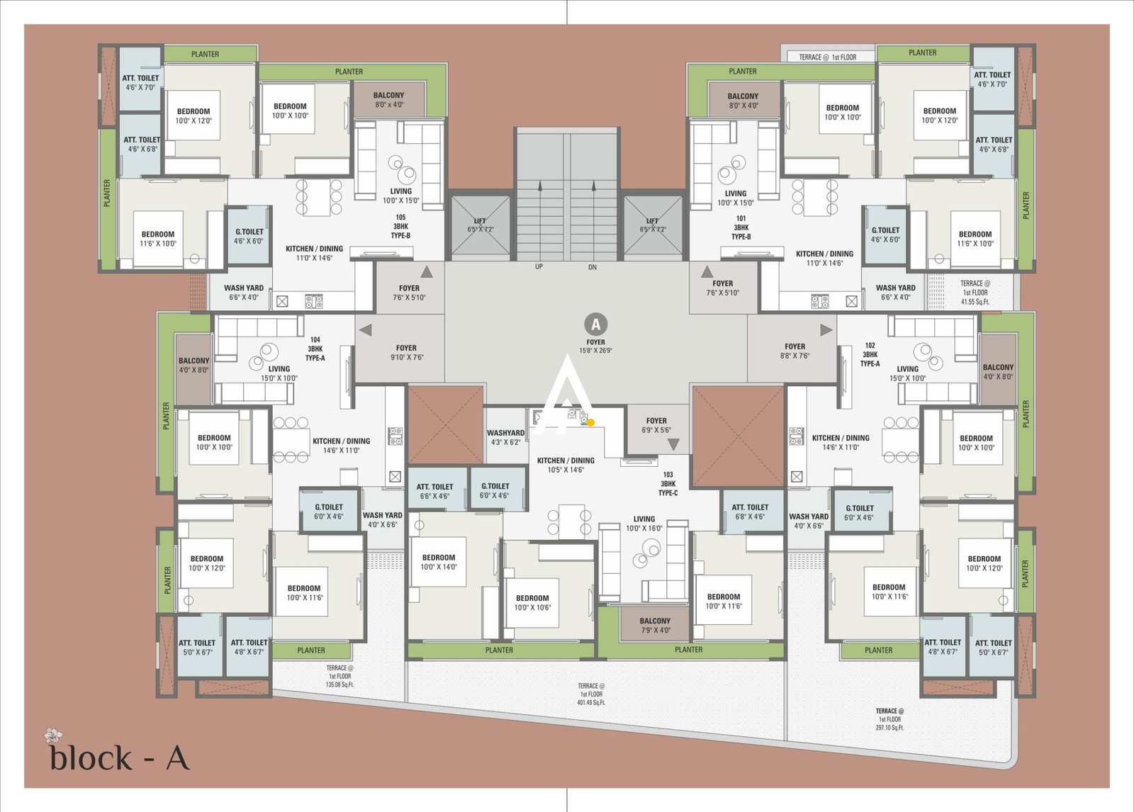 3_BHK_Unit_Plan_GRIHAM_ORCHID_Ahmedabad_Estate