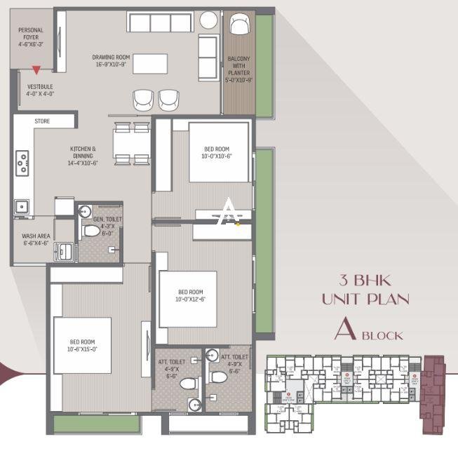 3_BHK_Unit_Plan_ORIUM_ELEMENTS_Ahmedabad_Estate