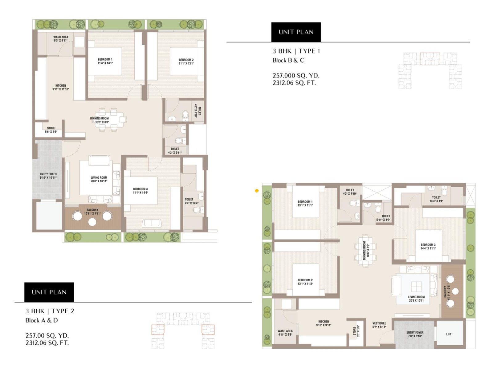 3_BHK_Unit_Plan_Prism_Ahmedabad_Estate