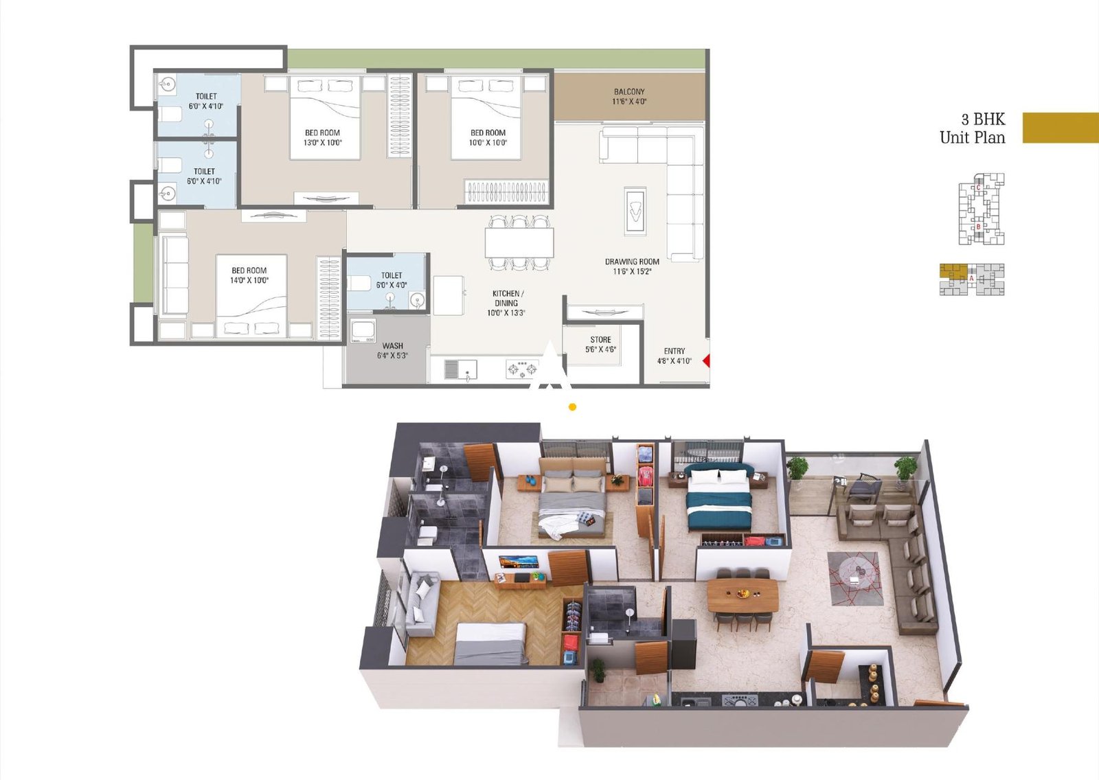 3_BHK_Unit_Plan_SIGNOR_HERITAGE_Ahmedabad_Estate