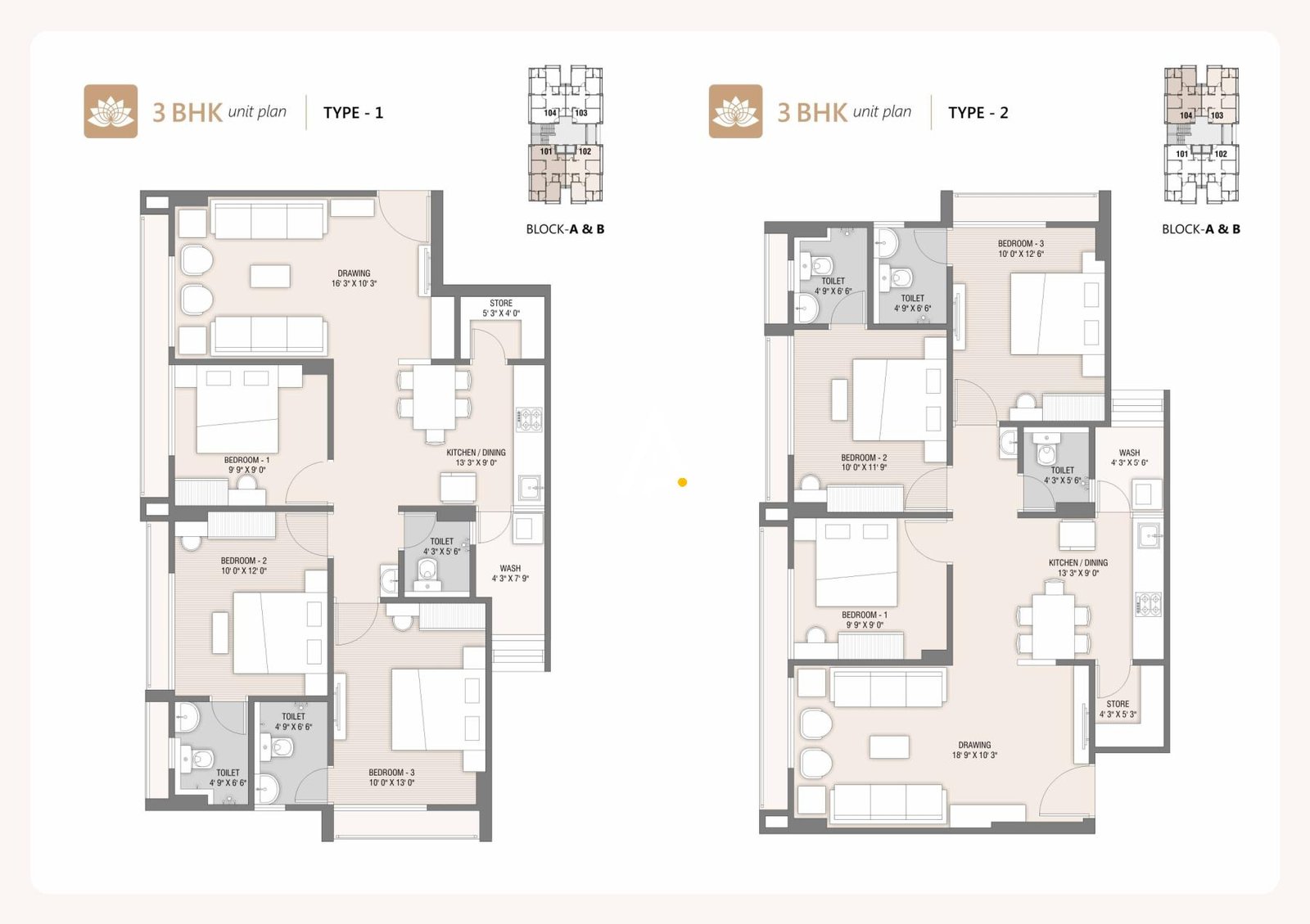 3_BHK_Unit_Plan_Shree_Hari_Dreamland_Ahmedabad_Estate