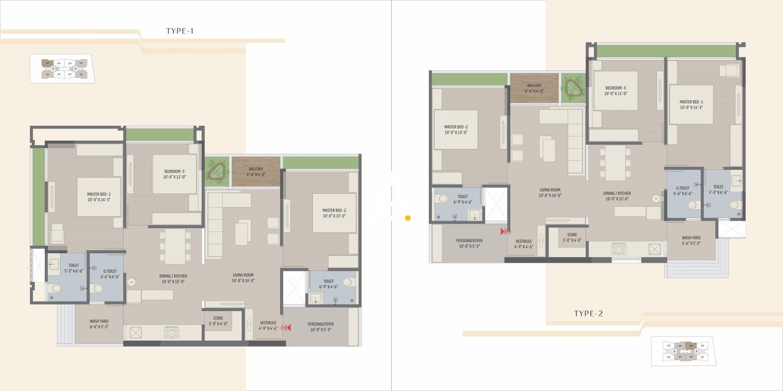 3_BHK_Unit_Plan_Shreeji_sarvatra_Ahmedabad_Estate