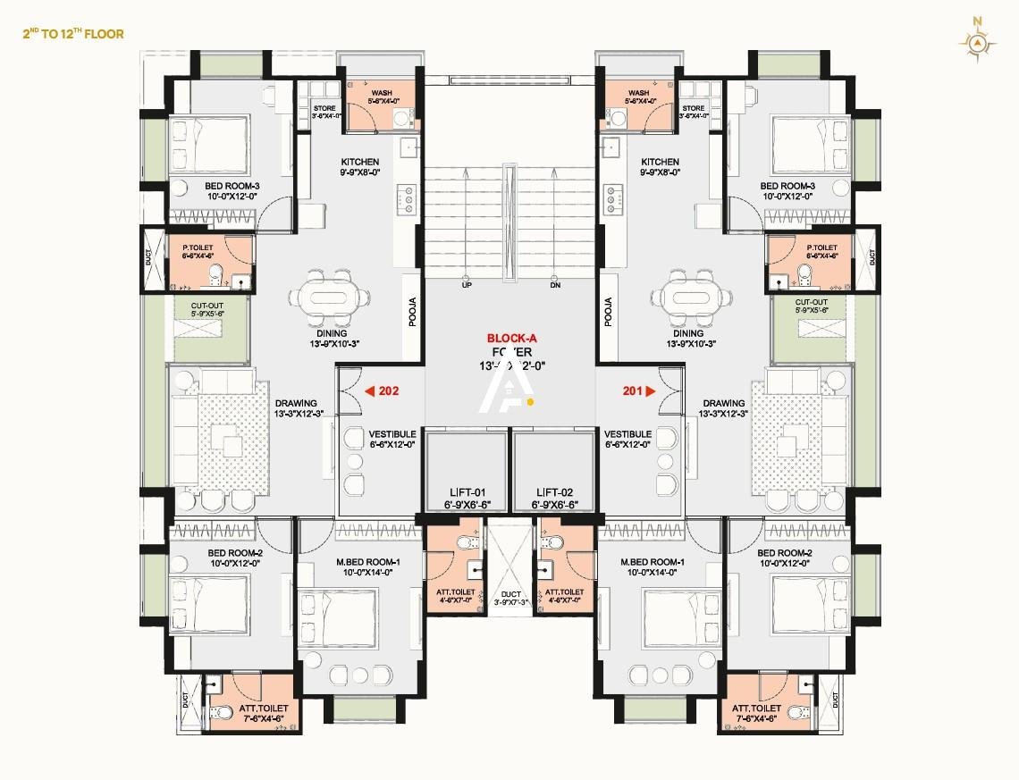 3_BHK_Unit_Plan_Stellavia_Ahmedabad_Estate