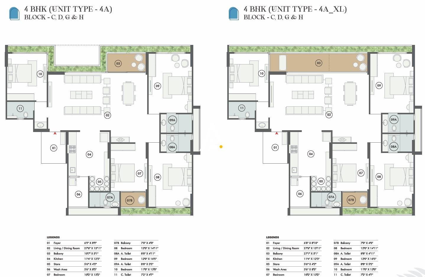 4_BHK_Unit_Plan_The_Nest_Ahmedabad_Estate