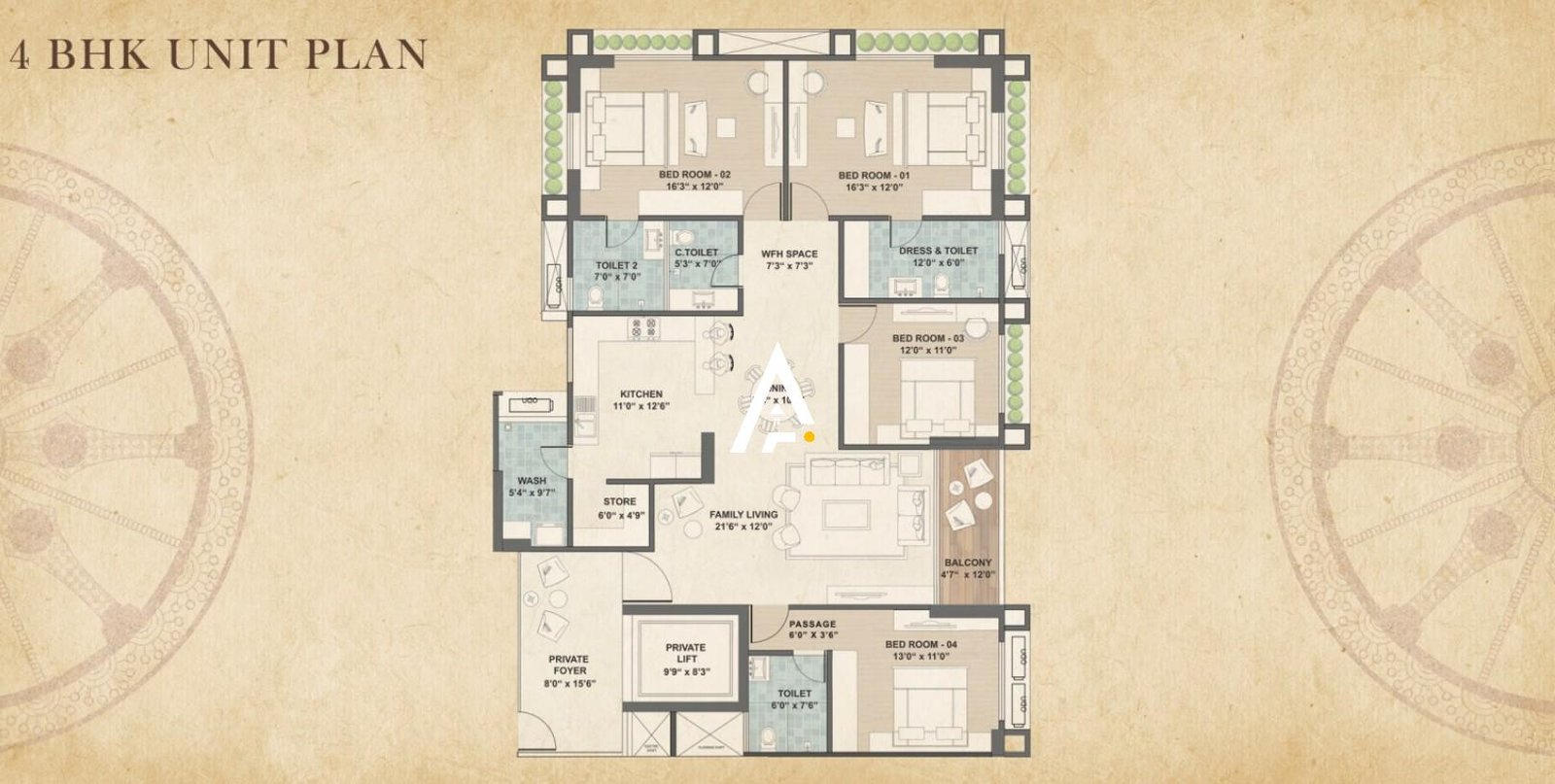 4_BHK_Unit_Plan__Dharohar_Ahmedabad_Estate